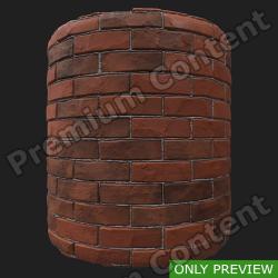 PBR Texture of Wall Bricks Damaged #2